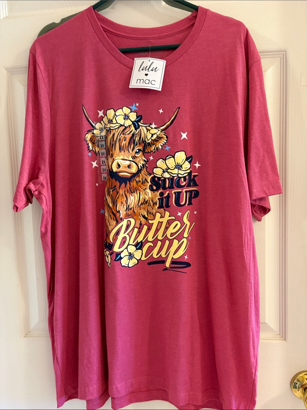 Lulu Mack Women’s "Suck It Up Buttercup" Graphic Tee - Pink